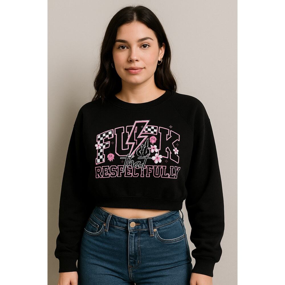 Sassy Long Sleeve half top Sweatshirt size Small